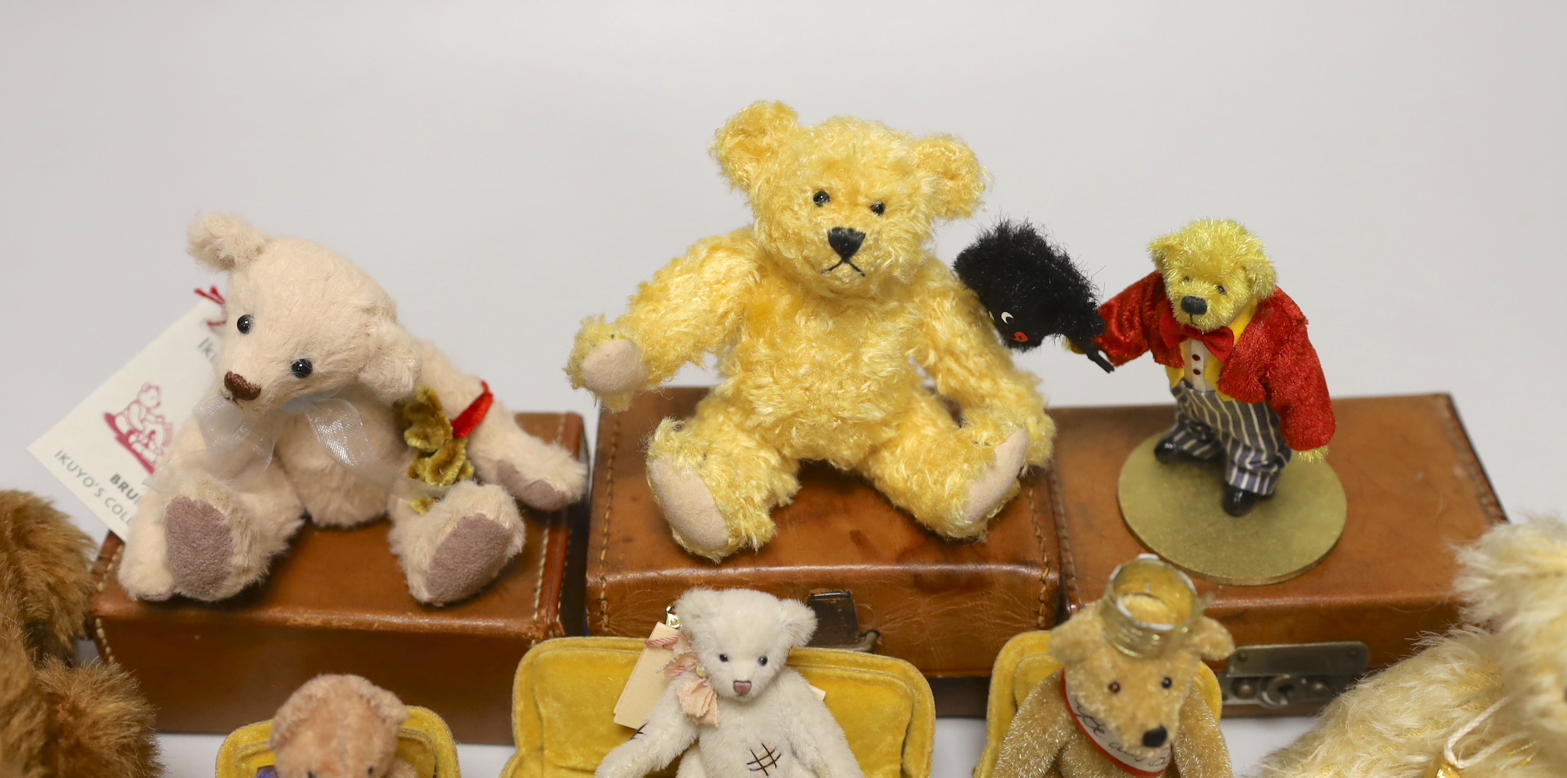 Thirteen Artist bears American and a three piece suite for bears